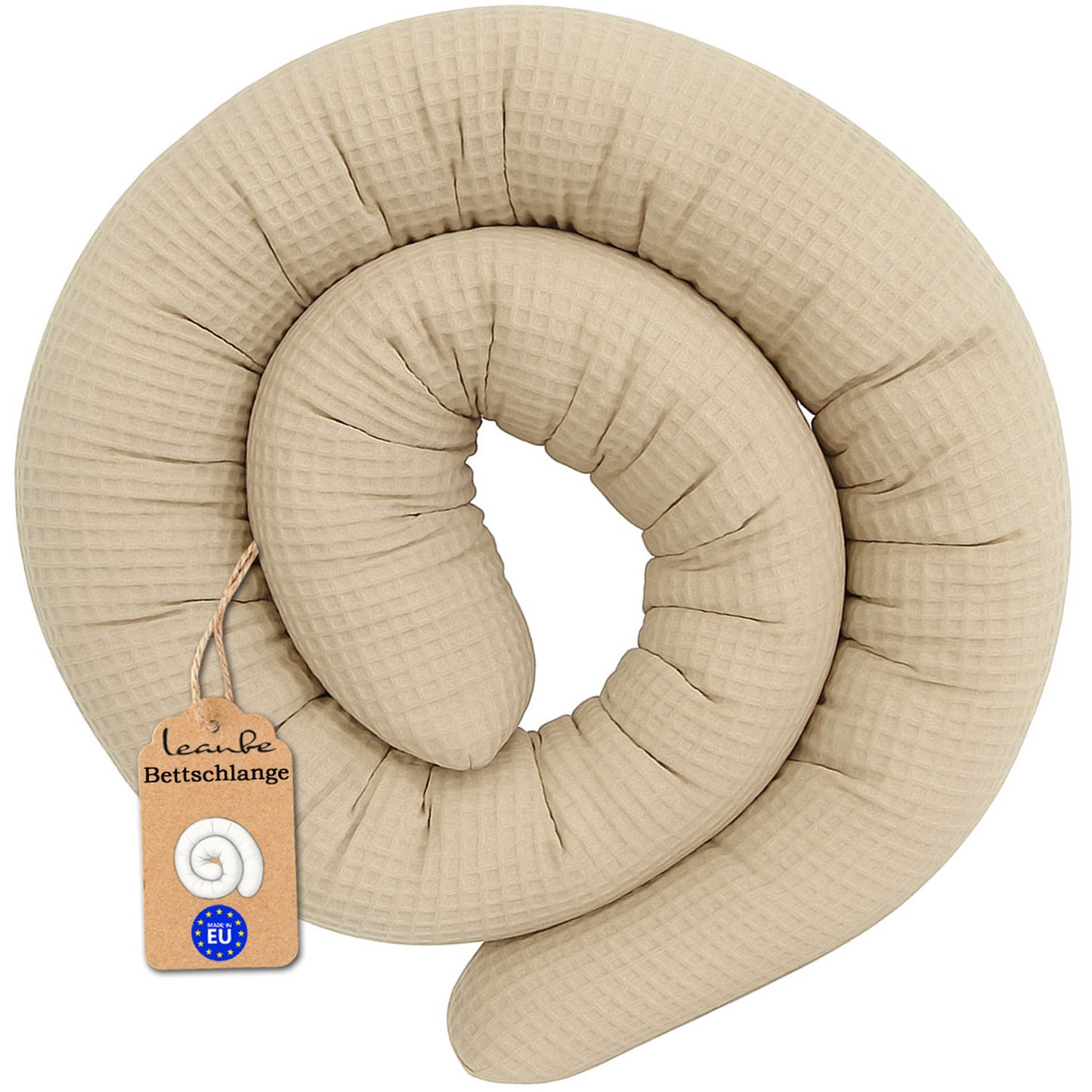 Bettschlange Stillkissen Seitenschläferkissen 150-400 cm Beige