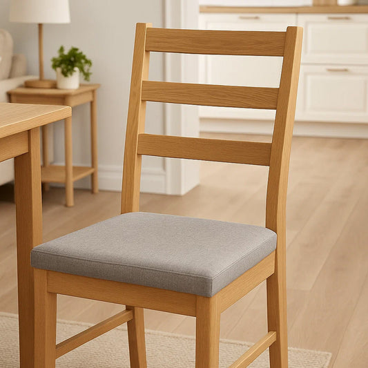LEANBE Sitzkissen 2er Set – Bequeme Polster für Garten, Balkon und Zuhause - 40 x 40 x 5 cm Hellgrau