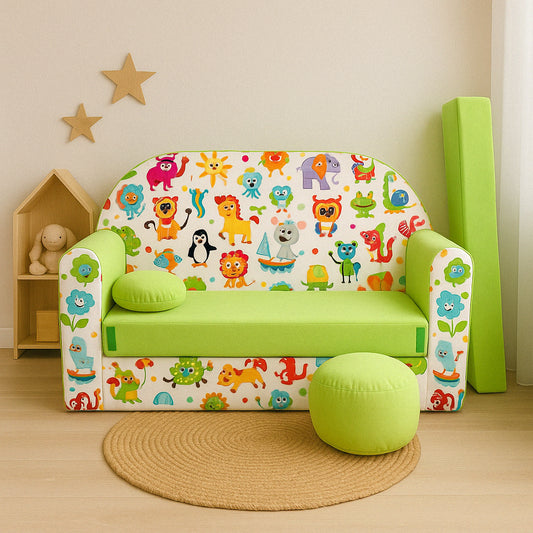 LEANBE Kindersofa 3-in-1 – Multifunktionales Spiel- und Schlafsofa für Kinderzimmer Z5