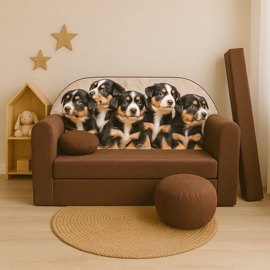 LEANBE Kindersofa 3-in-1 – Multifunktionales Spiel- und Schlafsofa für Kinderzimmer K7