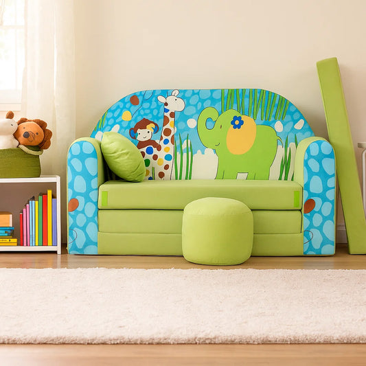 LEANBE Kindersofa 3-in-1 – Multifunktionales Spiel- und Schlafsofa für Kinderzimmer Z16