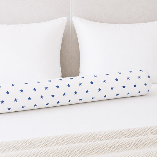 LEANBE Bettschlange Stillkissen – Vielseitiges Seitenschläferkissen - 150 cm - Blaue Sterne