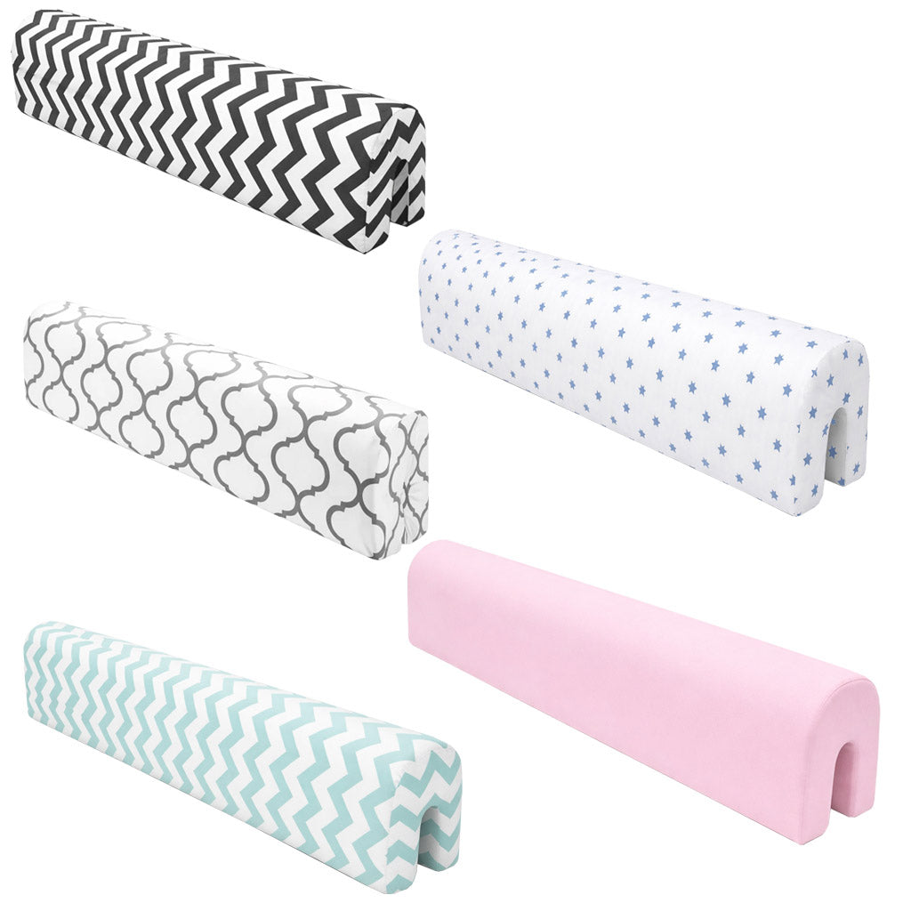 LEANBE Bettkantenschutz 70 cm für Betten - Kissen für bettumrandung – Blaue Sterne