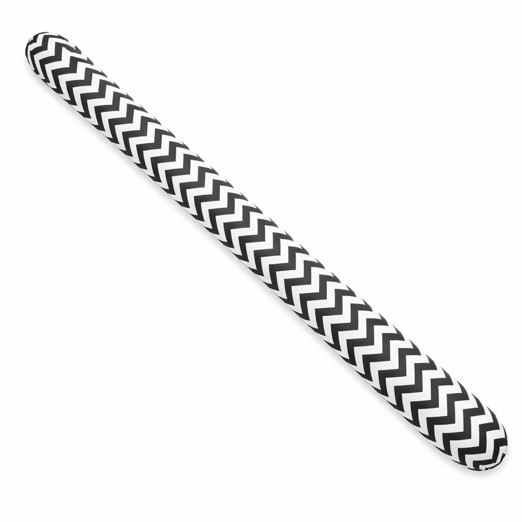 LEANBE Bettkantenschutz 70x20x14 cm + Bettschlange 150x15 cm – Schwarz-Weiß Chevron
