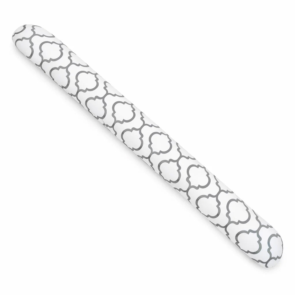 LEANBE Bettkantenschutz 70x20x14 cm + Bettschlange 150x15 cm – Graues Ornament
