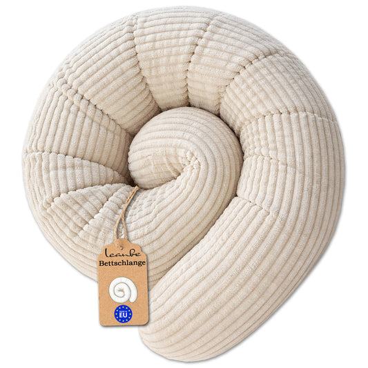 Bettschlange Stillkissen Seitenschläferkissen 150 cm Beige Cord