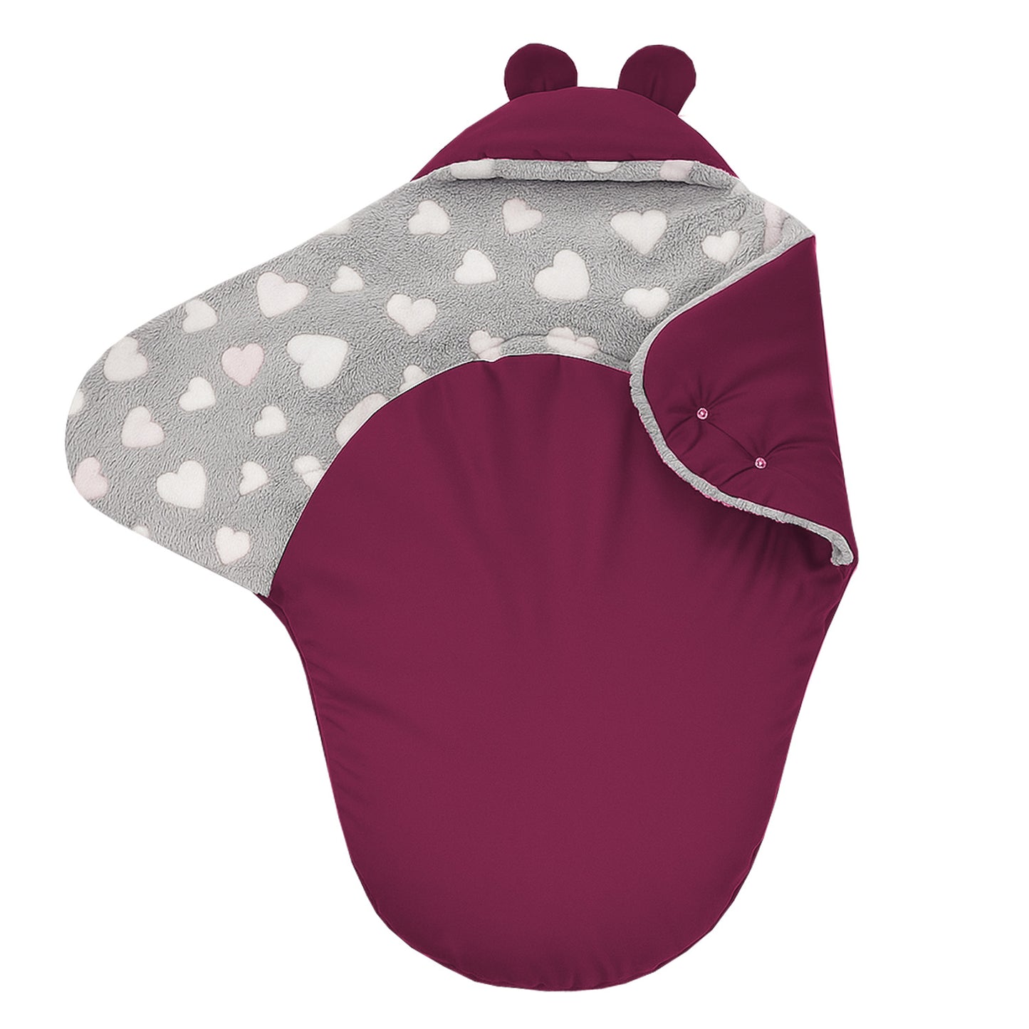 Baby Einschlagdecke für Winter - Bordeaux