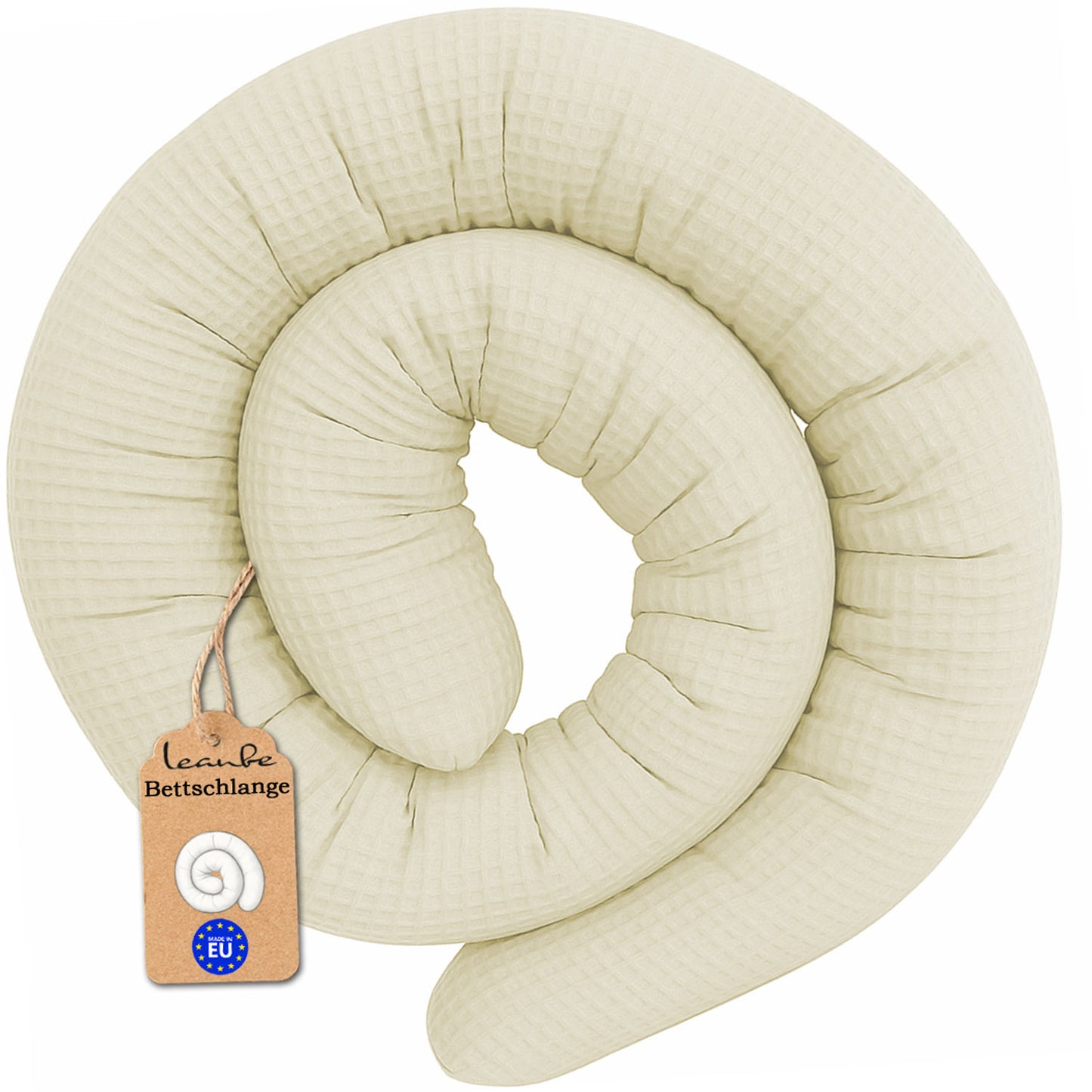 Bettschlange Stillkissen Seitenschläferkissen 150-400 cm Creme