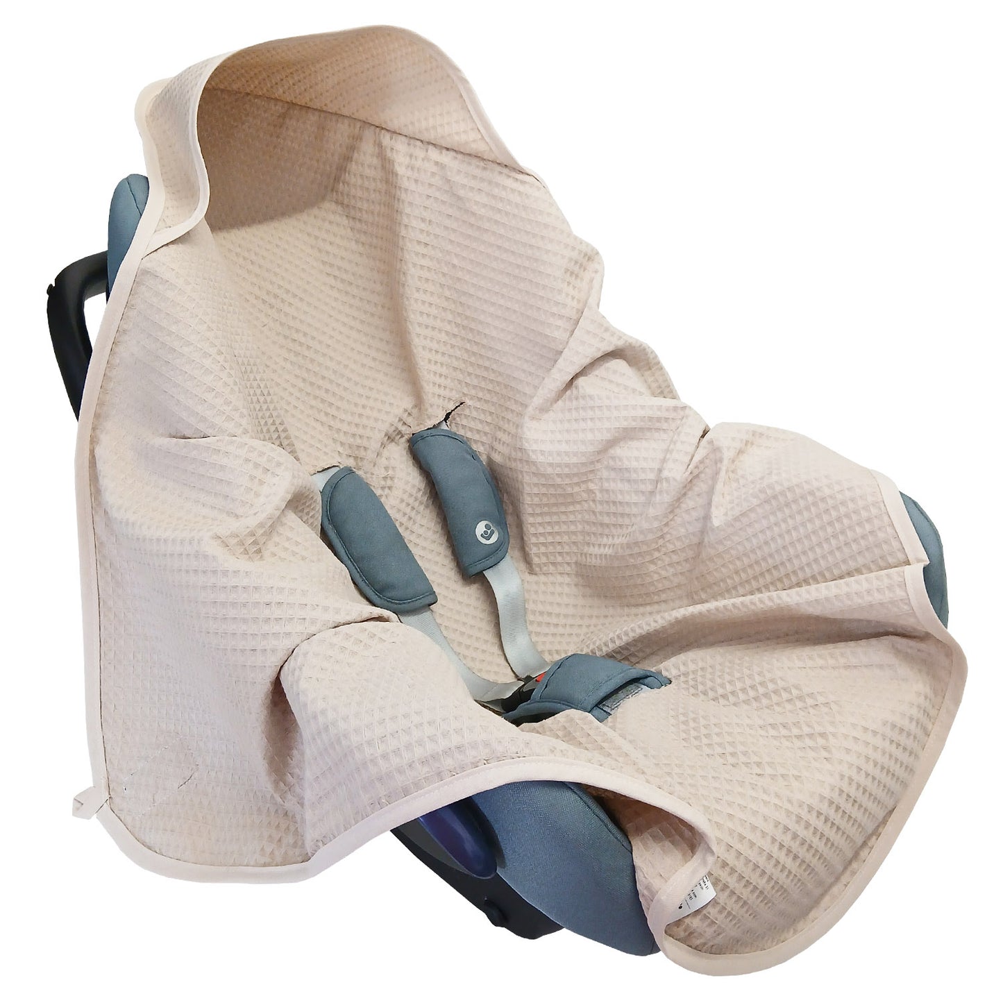 Einschlagdecke aus Waffelstoff für den Sommer 100% Baumwolle Beige