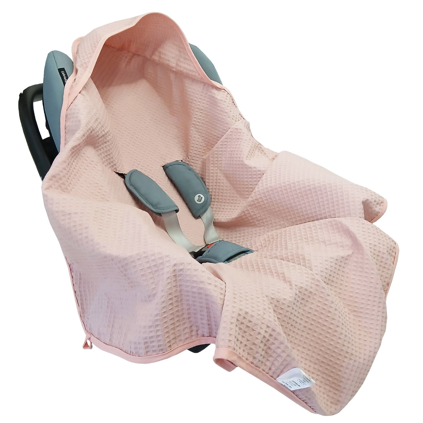 Einschlagdecke aus Waffelstoff für den Sommer 100% Baumwolle Rosa