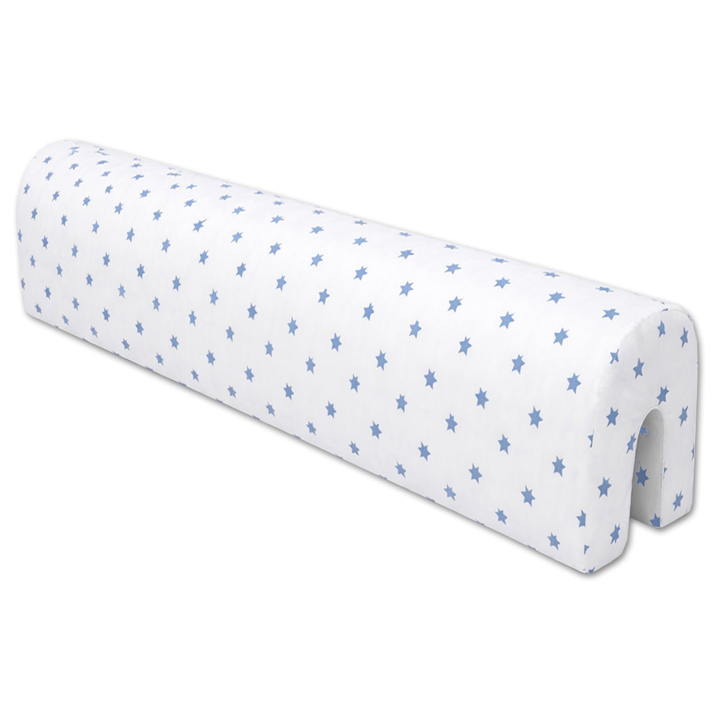 LEANBE Bettkantenschutz 70x20x14 cm + Bettschlange 150x15 cm – Blaue Sterne