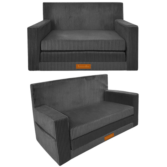 Personalisierbares Kindersofa 3in1 - Grau Cord