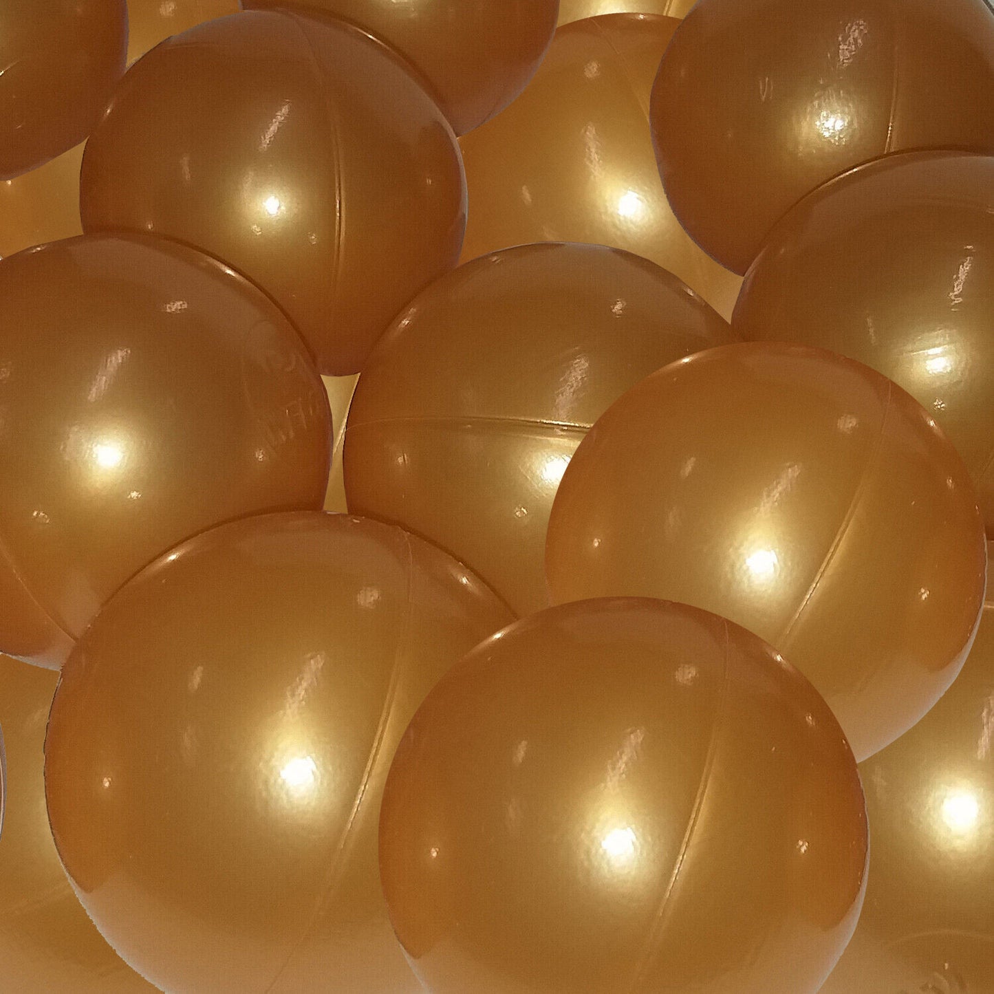 Plastikbälle Bälle für Bällebad 7 cm - Gold