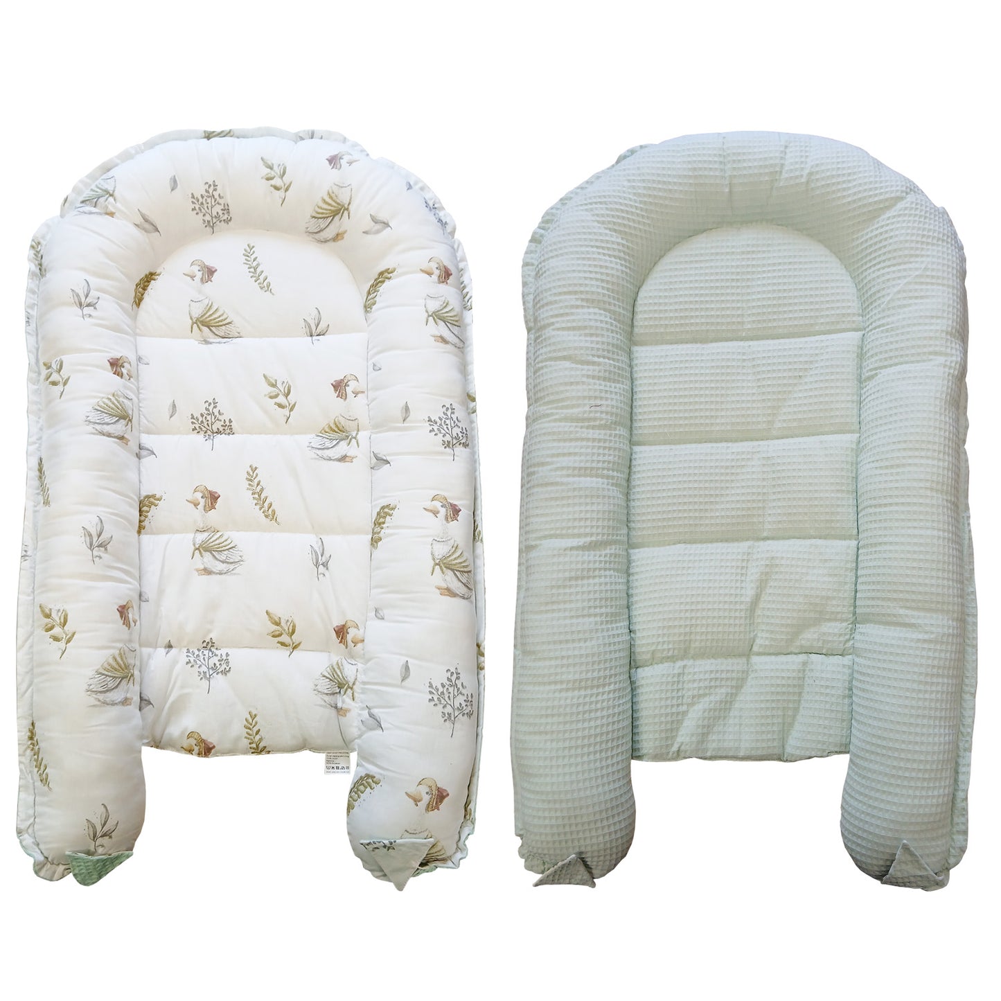 Babynest Kokon aus Baumwolle & Waffelstoff - Mint