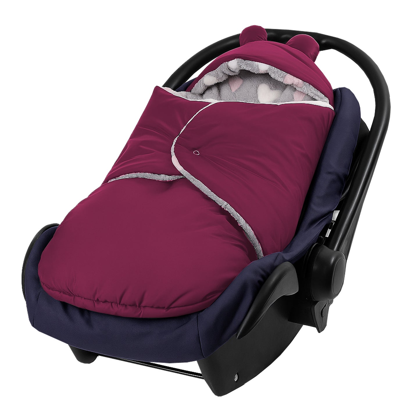 Baby Einschlagdecke für Winter - Bordeaux