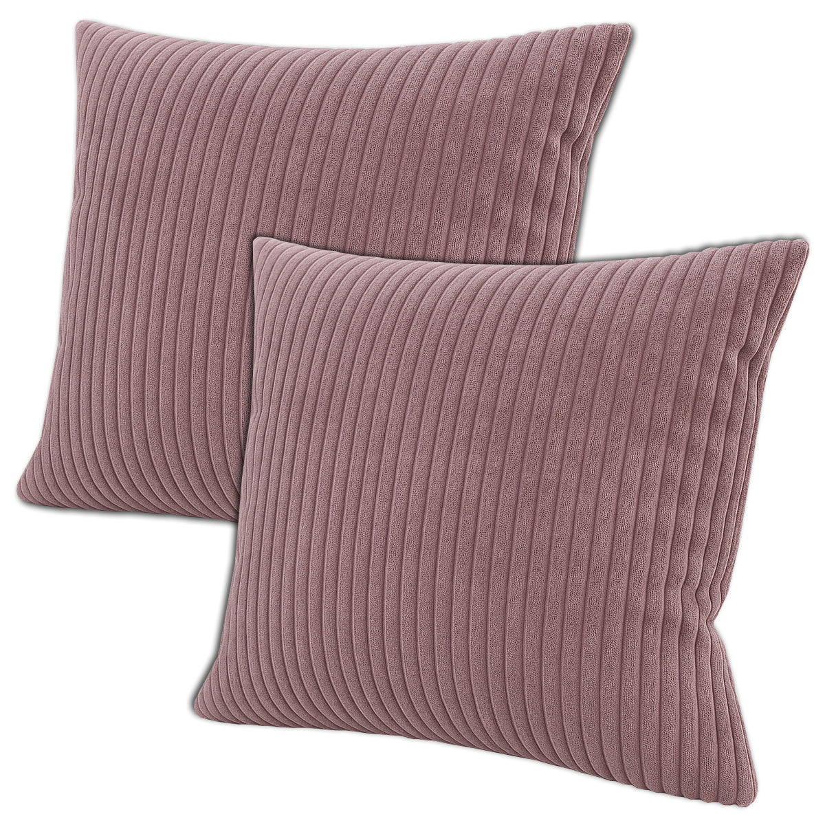 Cord Kissenhülle Set 2 Stck. für Dekokissen Lila