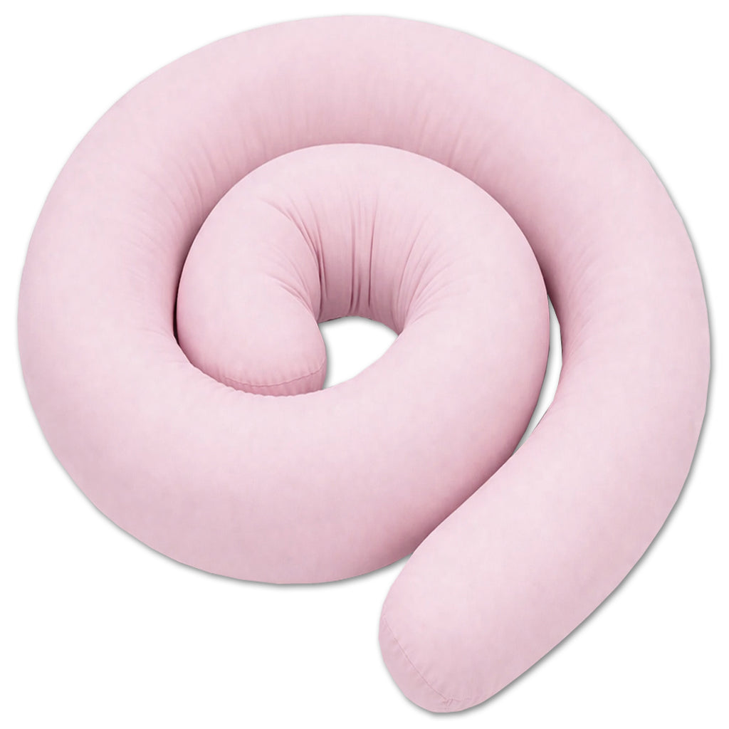 LEANBE Bettkantenschutz 70x20x14 cm + Bettschlange 150x15 cm – Rosa