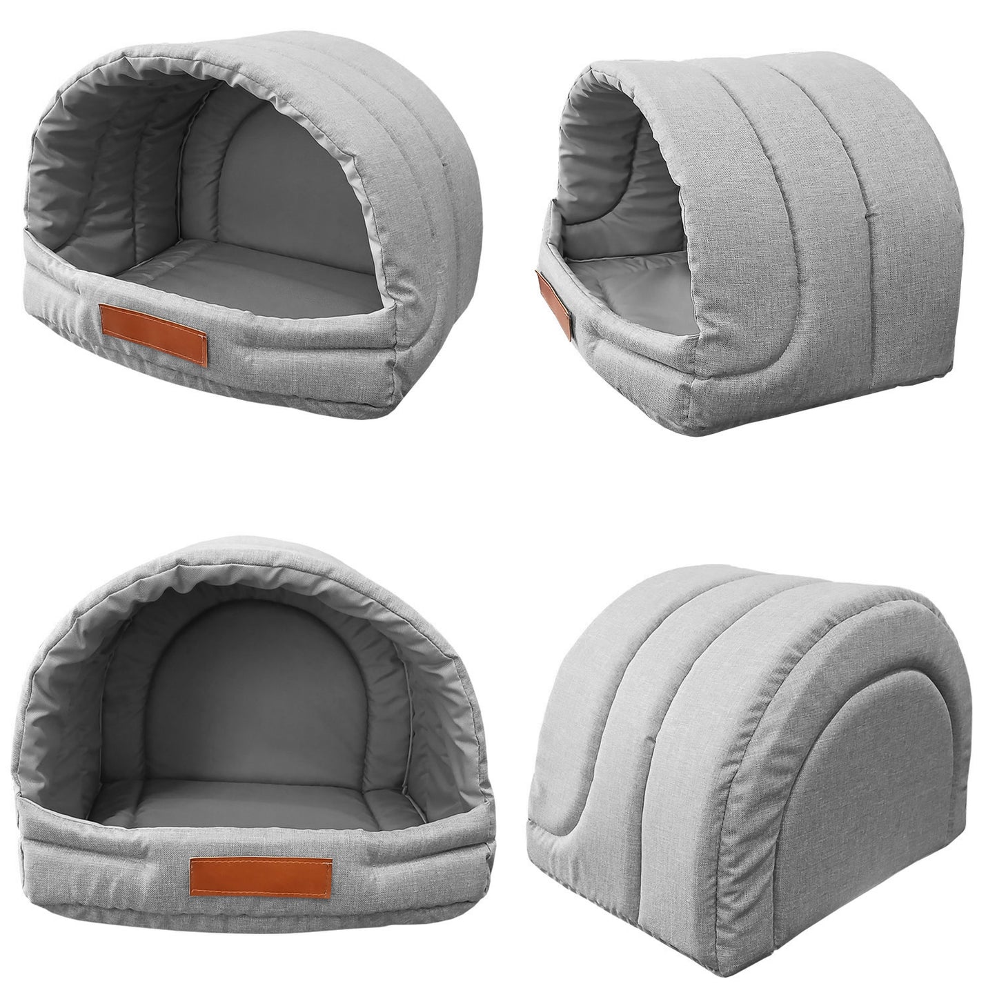 Personalisierte Schlafhöhle Hundehaus für Hunde und Katzen Grau