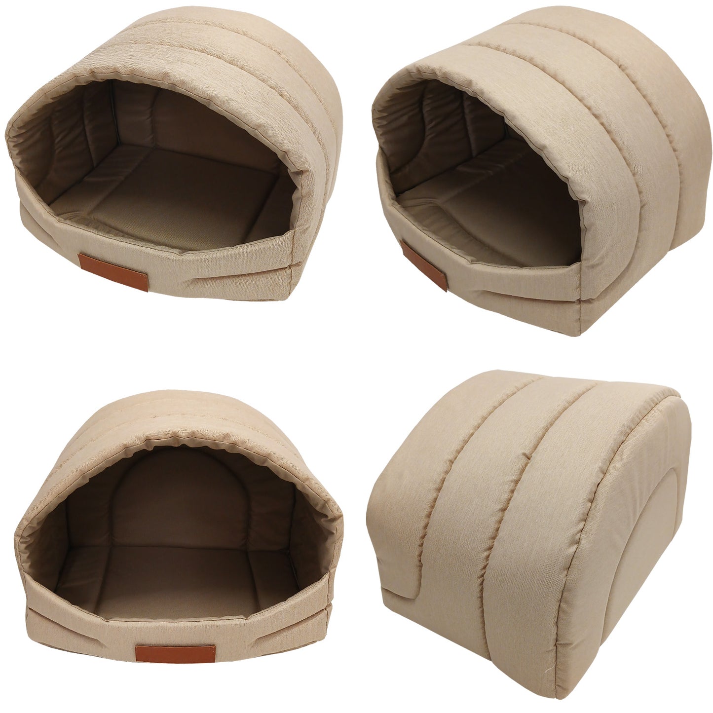 Personalisierte Schlafhöhle Hundehaus für Hunde und Katzen Beige