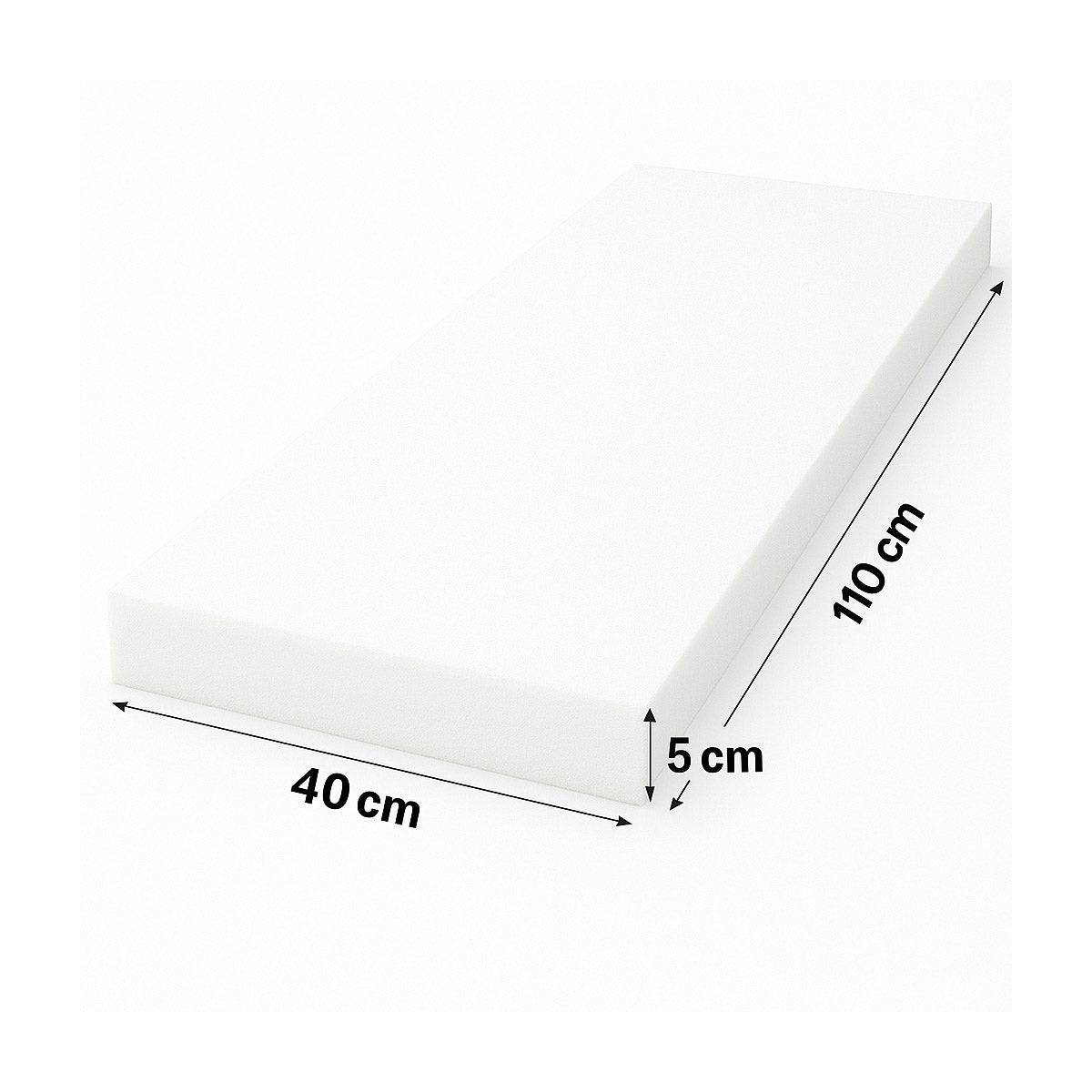 LEANBE Schaumstoffplatte – Hochwertiger Schaumstoff für vielseitige Anwendungen 110 x 40 x 5 cm
