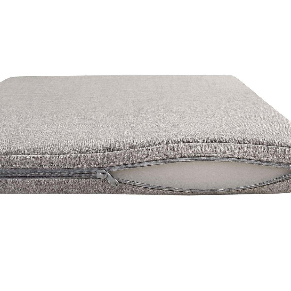 Sitzkissen 2er Set für Garten & Zuhause 40 x 40 x 5 cm Hellgrau