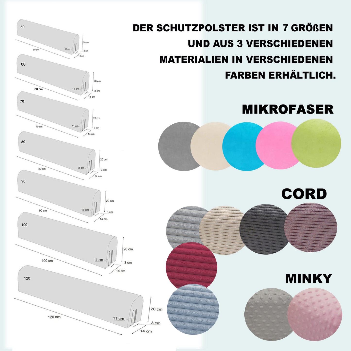 Bettkantenschutz für Babybett – Bordeauxrot Cord