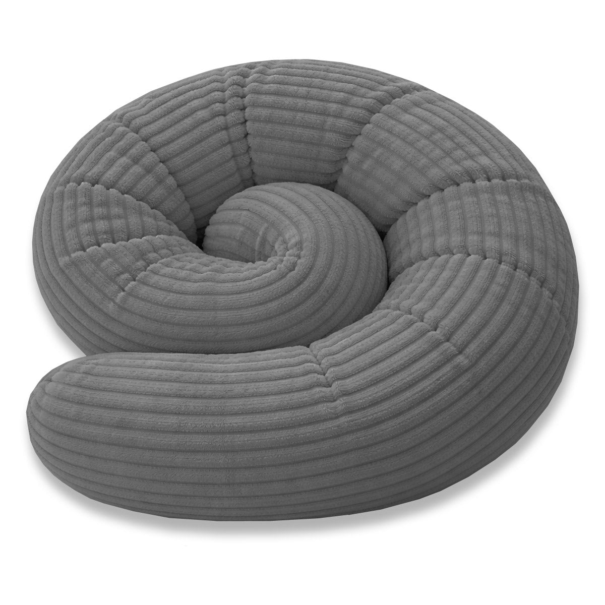 LEANBE Bettschlange Stillkissen – Vielseitiges Seitenschläferkissen 150 cm Grau Cord