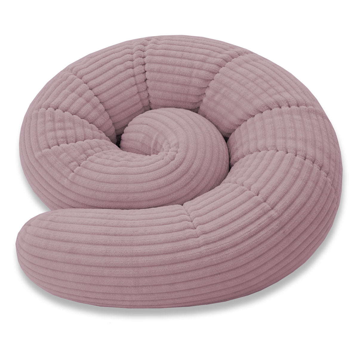 LEANBE Bettschlange Stillkissen – Vielseitiges Seitenschläferkissen 150 cm Lila Cord