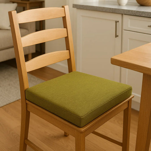 LEANBE Sitzkissen 2er Set – Bequeme Polster für Garten, Balkon und Zuhause - 40 x 40 x 5 cm Grün