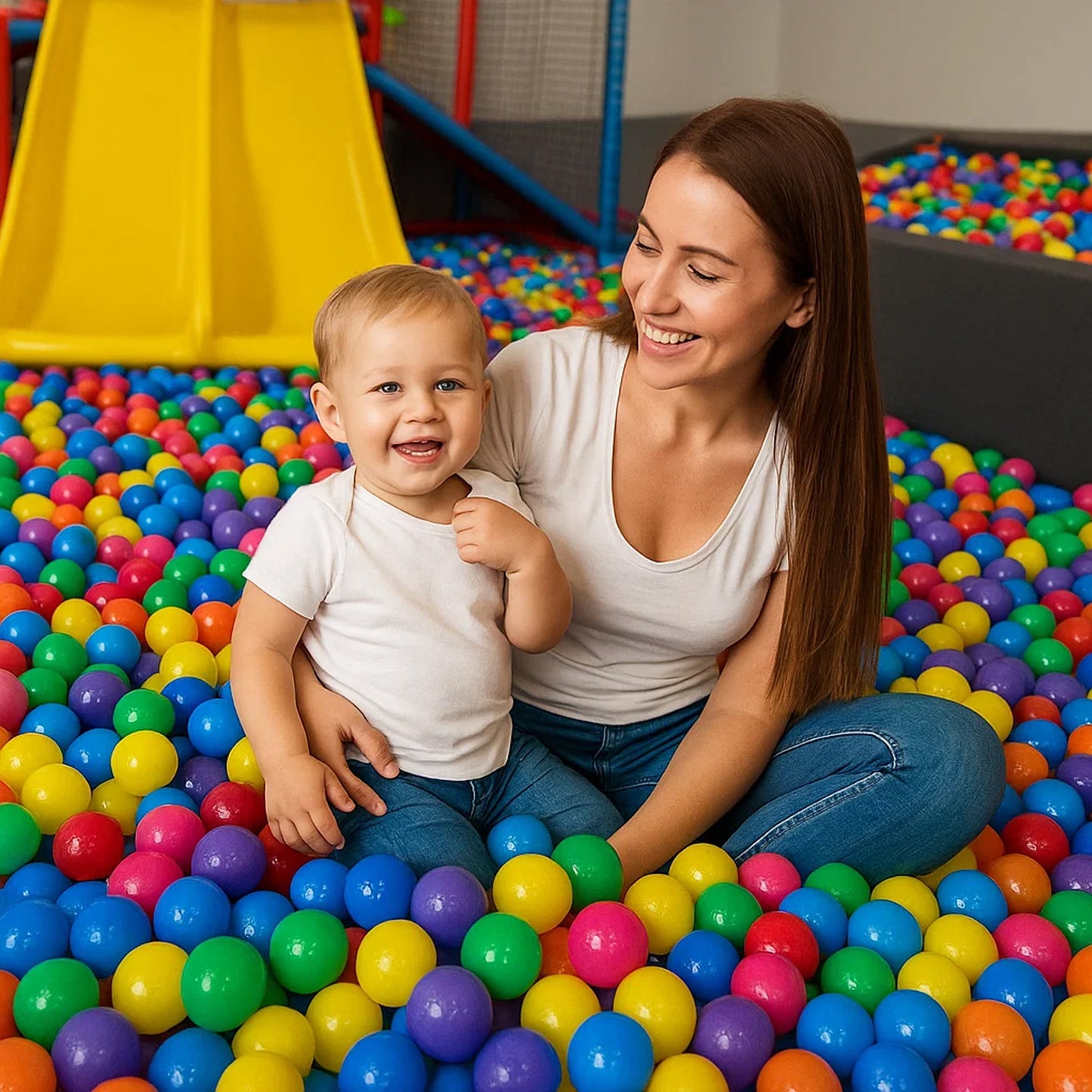 Plastikbälle Bälle für Bällebad 7 cm - Klar