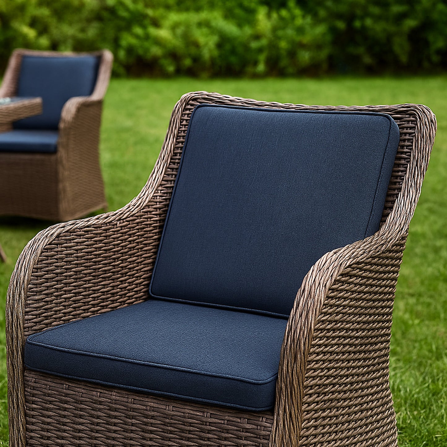 Sitzkissen 2er Set für Garten & Zuhause Navyblau