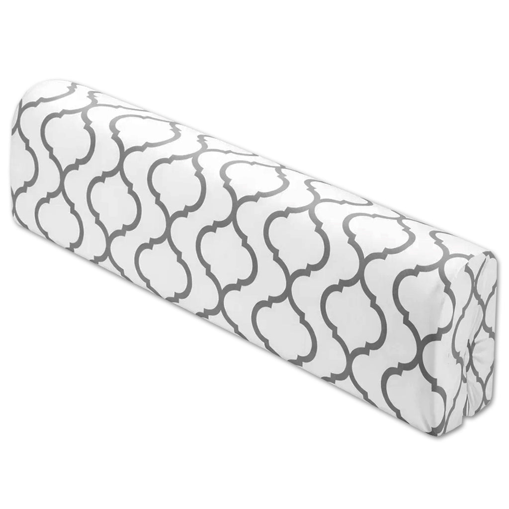LEANBE Bettkantenschutz 70x20x14 cm + Bettschlange 150x15 cm – Graues Ornament