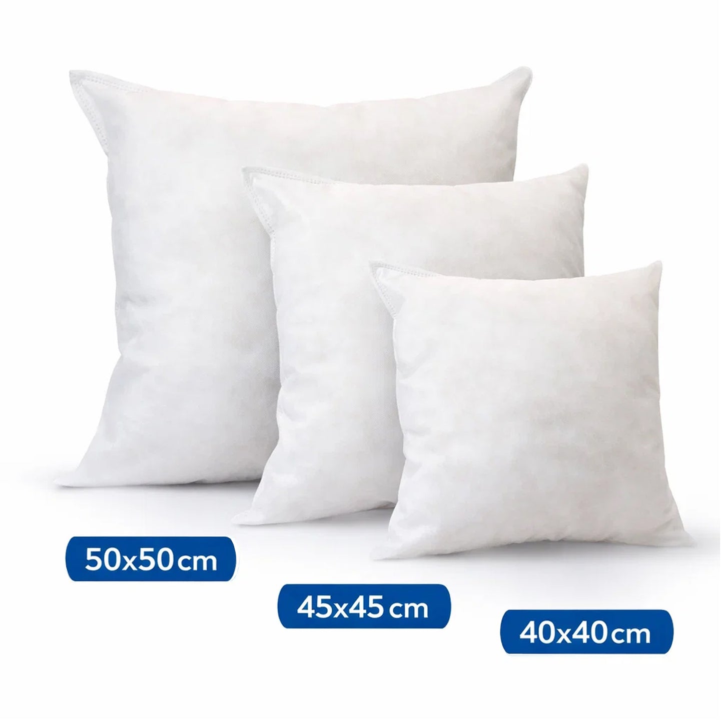 LEANBE Kisseninlett mit Silikonkugel - Füllung Weiches Innenkissen  2 Stck.–  40x40 / 45x45 / 50x50 cm