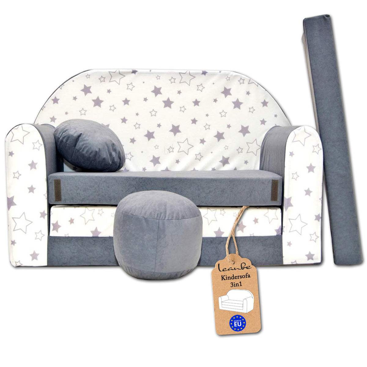 Kindersofa 3in1 – Spielsofa & Schlafsofa für Kinder A38