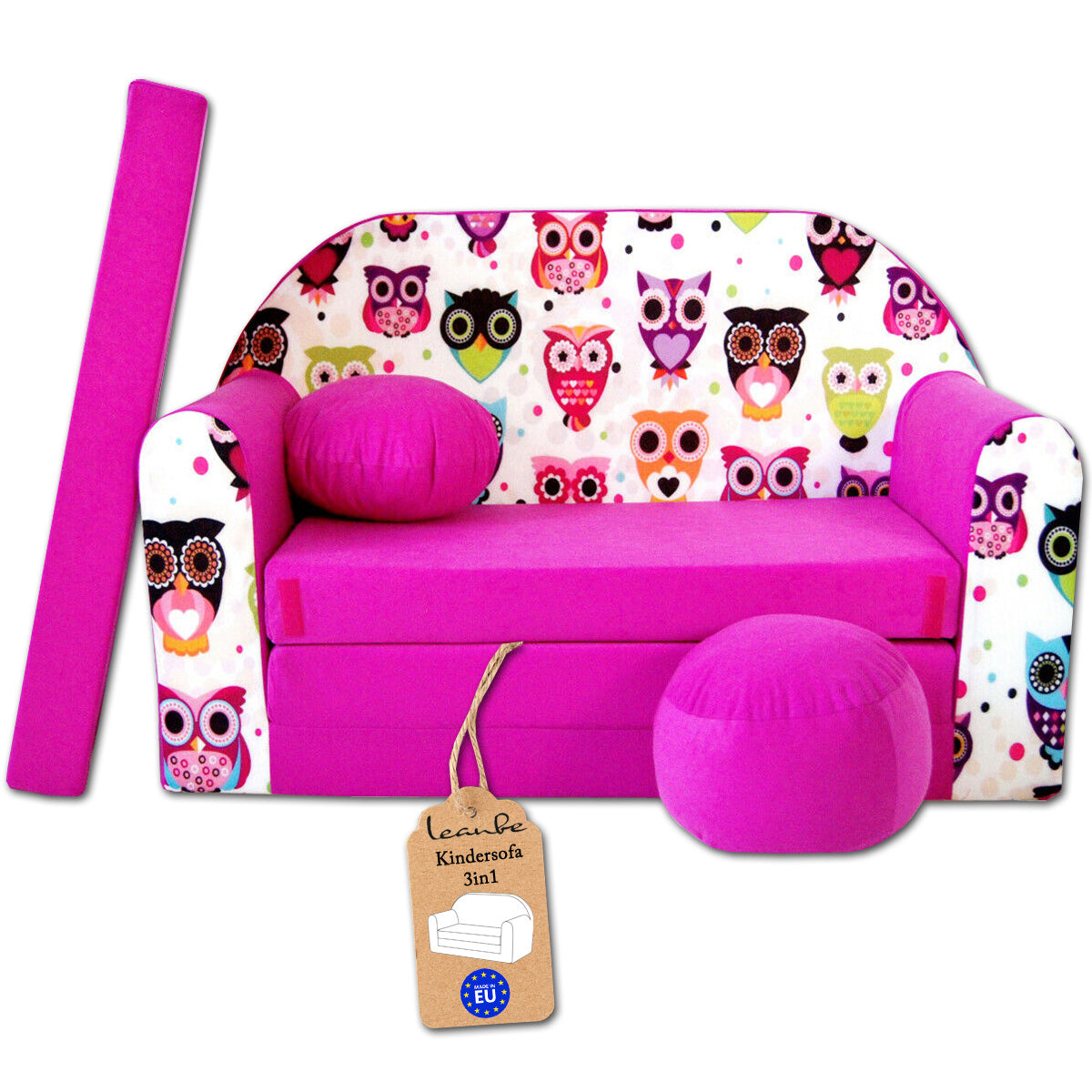 Kindersofa 3in1 – Spielsofa & Schlafsofa für Kinder H17