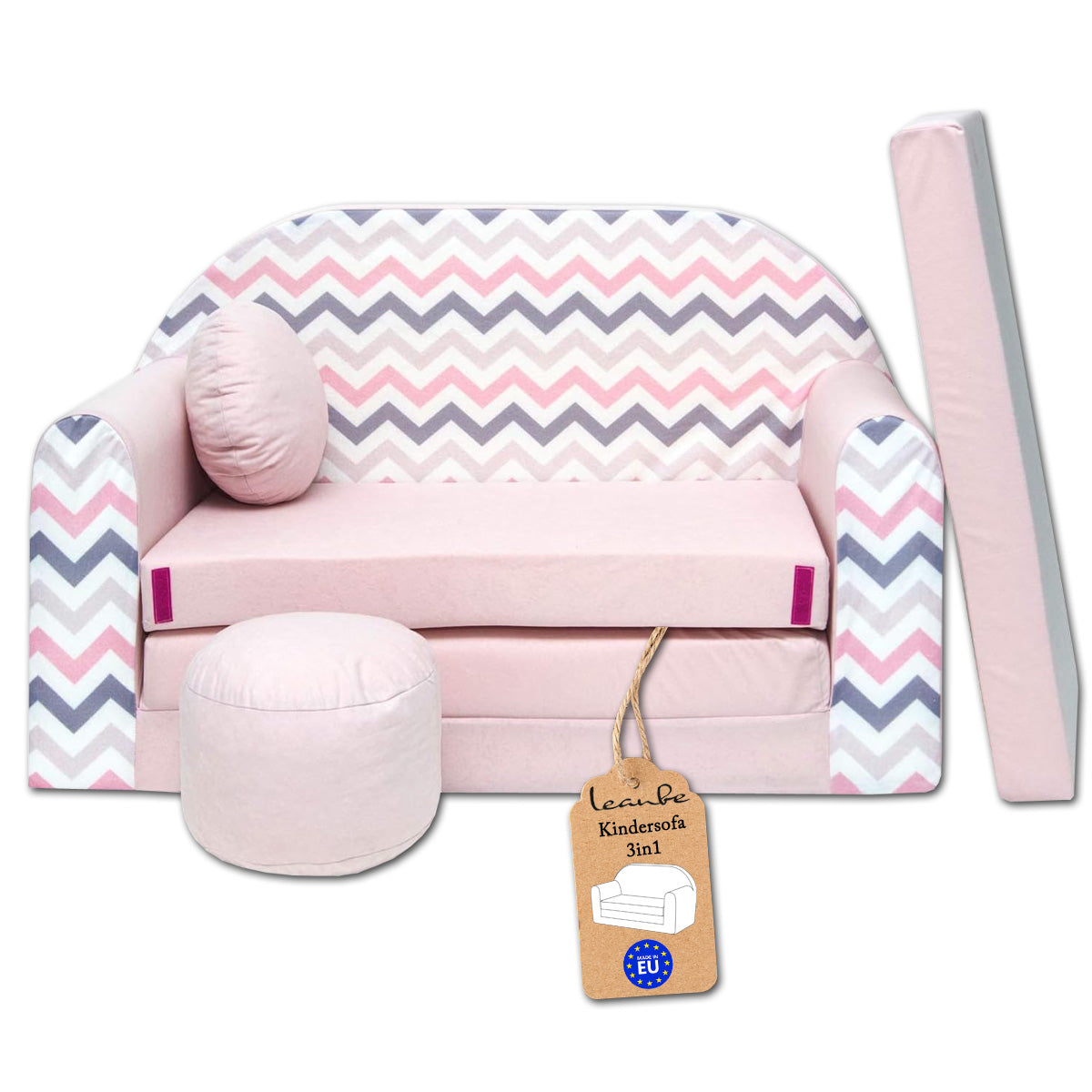 Kindersofa 3in1 – Spielsofa & Schlafsofa für Kinder HJ1