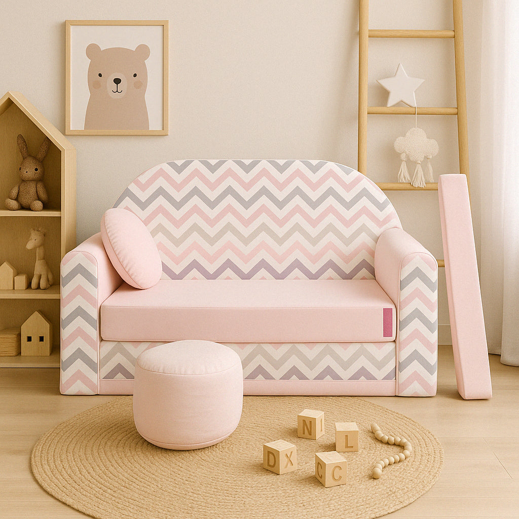 Kindersofa 3in1 – Spielsofa & Schlafsofa für Kinder HJ1