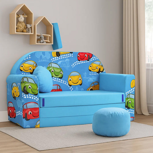 LEANBE Kindersofa 3-in-1 – Multifunktionales Spiel- und Schlafsofa für Kinderzimmer B11