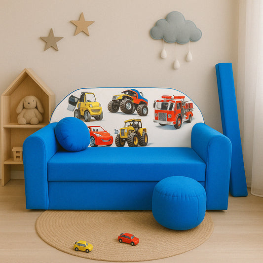 LEANBE Kindersofa 3-in-1 – Multifunktionales Spiel- und Schlafsofa für Kinderzimmer C14
