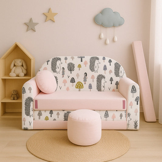 LEANBE Kindersofa 3-in-1 – Multifunktionales Spiel- und Schlafsofa für Kinderzimmer HX1