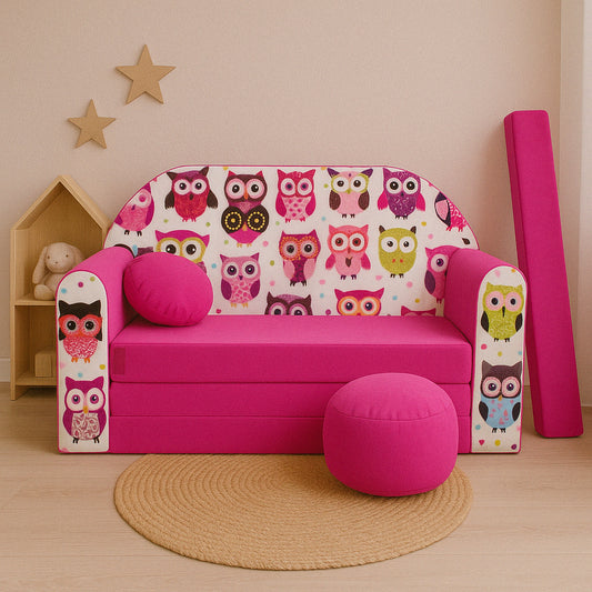 LEANBE Kindersofa 3-in-1 – Multifunktionales Spiel- und Schlafsofa für Kinderzimmer H17