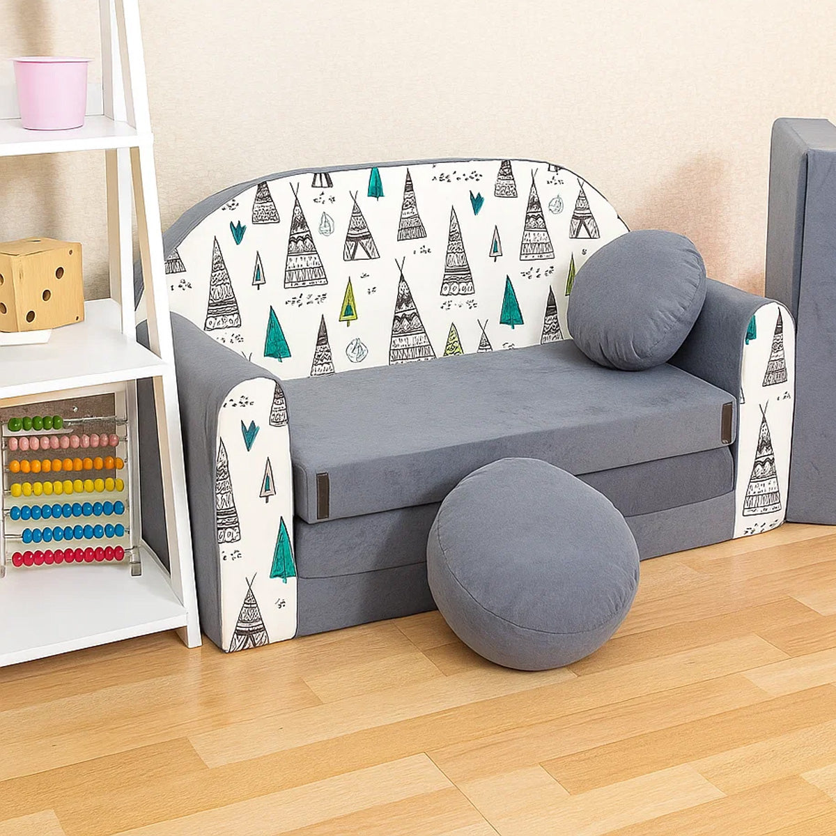 Kindersofa 3in1 – Spielsofa & Schlafsofa für Kinder AJ3