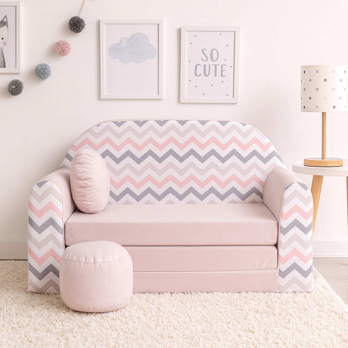 Kindersofa 3in1 – Spielsofa & Schlafsofa für Kinder HJ1