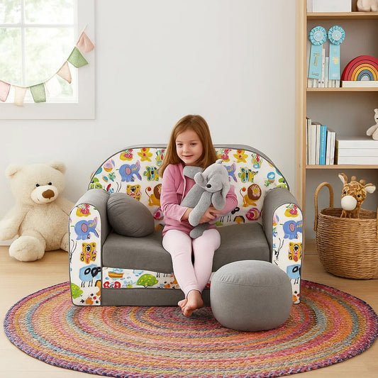 LEANBE Kindersofa 3-in-1 – Multifunktionales Spiel- und Schlafsofa für Kinderzimmer A5