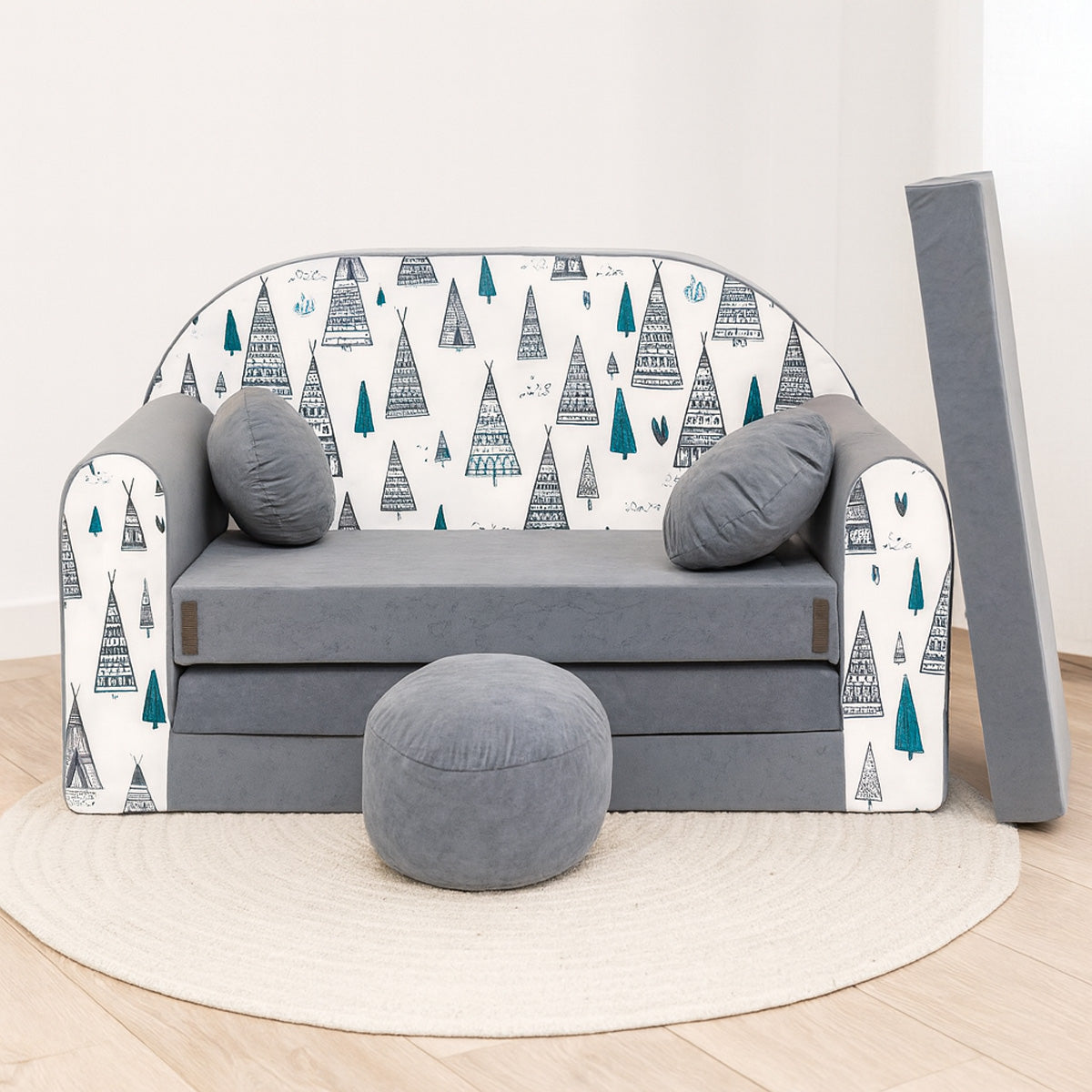 Kindersofa 3in1 – Spielsofa & Schlafsofa für Kinder AJ3