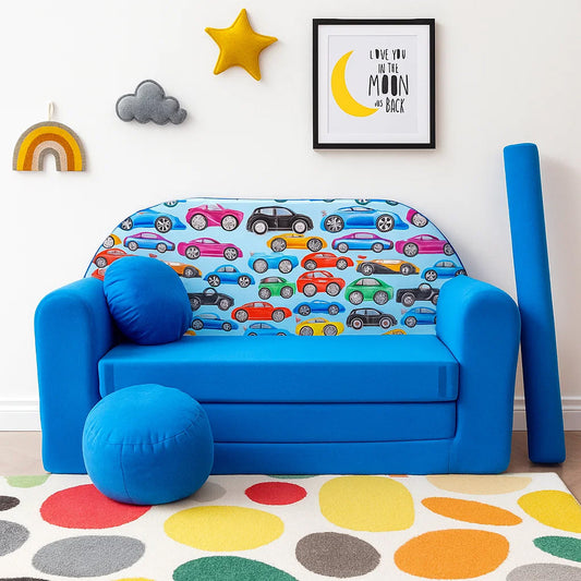 LEANBE Kindersofa 3-in-1 – Multifunktionales Spiel- und Schlafsofa für Kinderzimmer C21