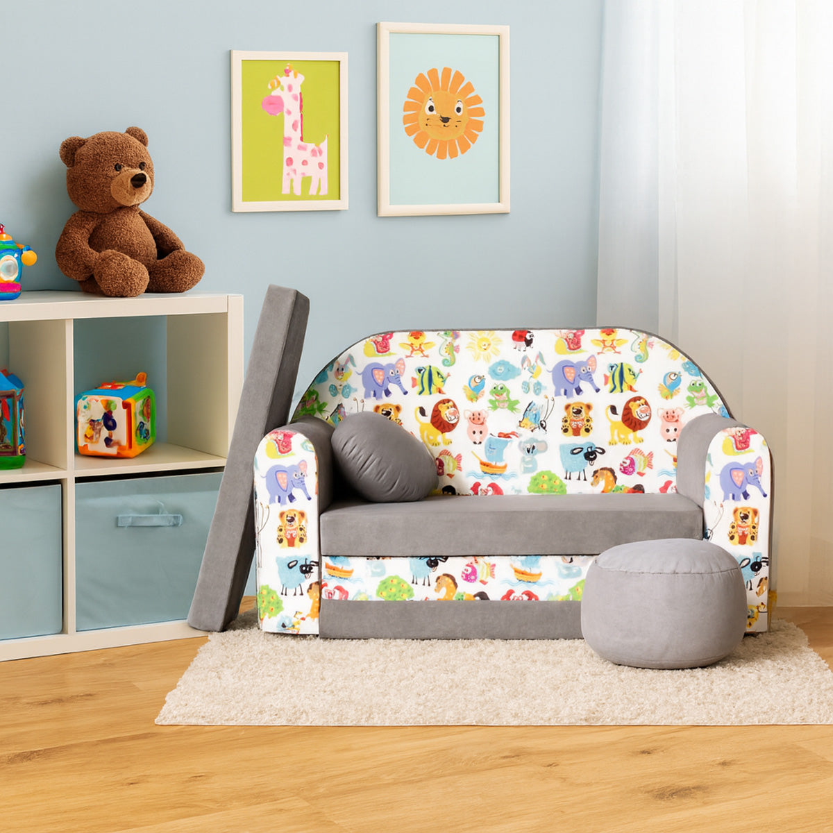 Kindersofa 3in1 – Spielsofa & Schlafsofa für Kinder A5