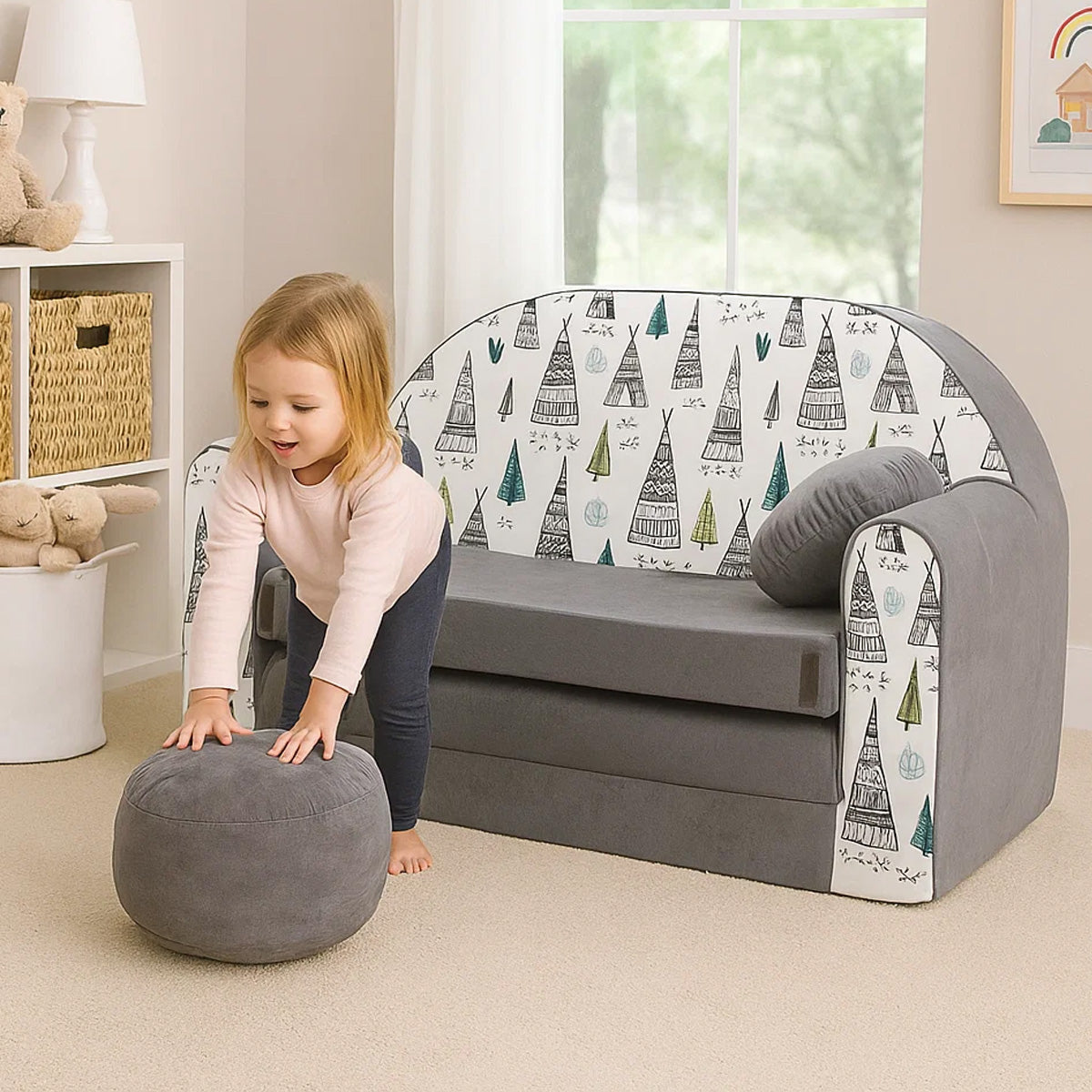 Kindersofa 3in1 – Spielsofa & Schlafsofa für Kinder AJ3