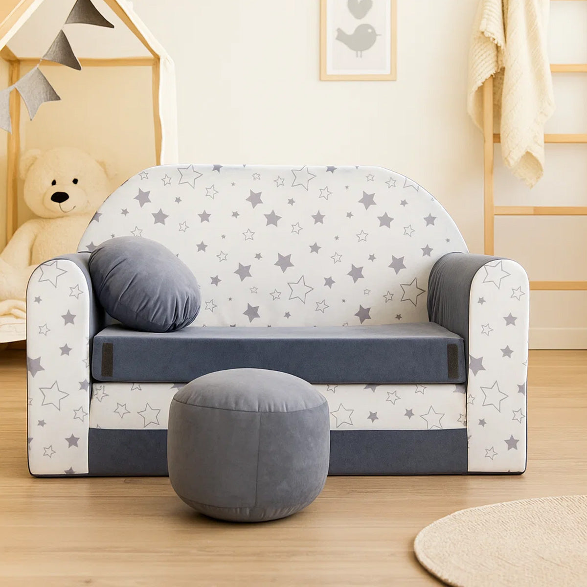 Kindersofa 3in1 – Spielsofa & Schlafsofa für Kinder A38