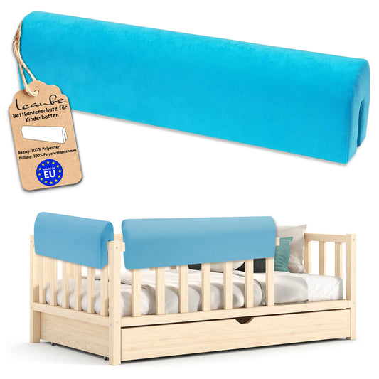 Bettkantenschutz für Babybett – Blau Mikrofaser